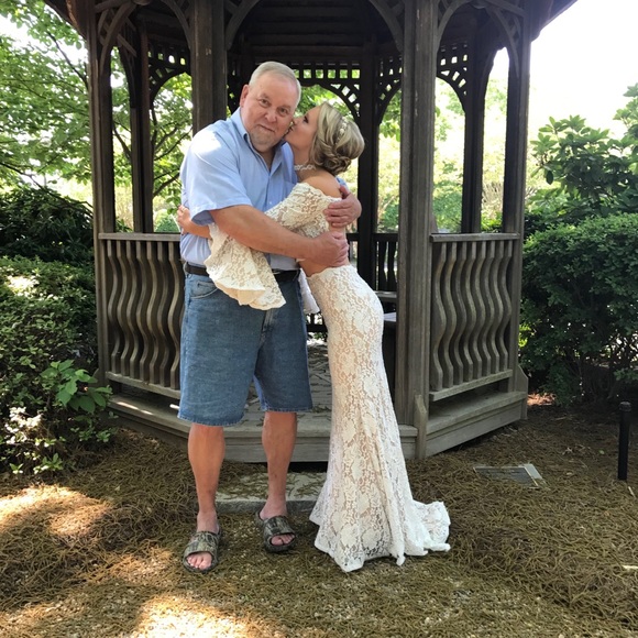 White Lace Jovani Dress - Picture 2 of 2